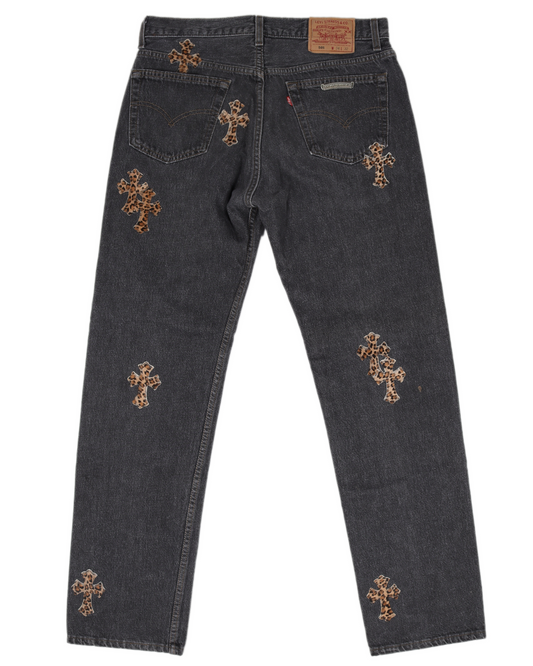 LEVI'S LEOPARD CROSS PATCH DENIM