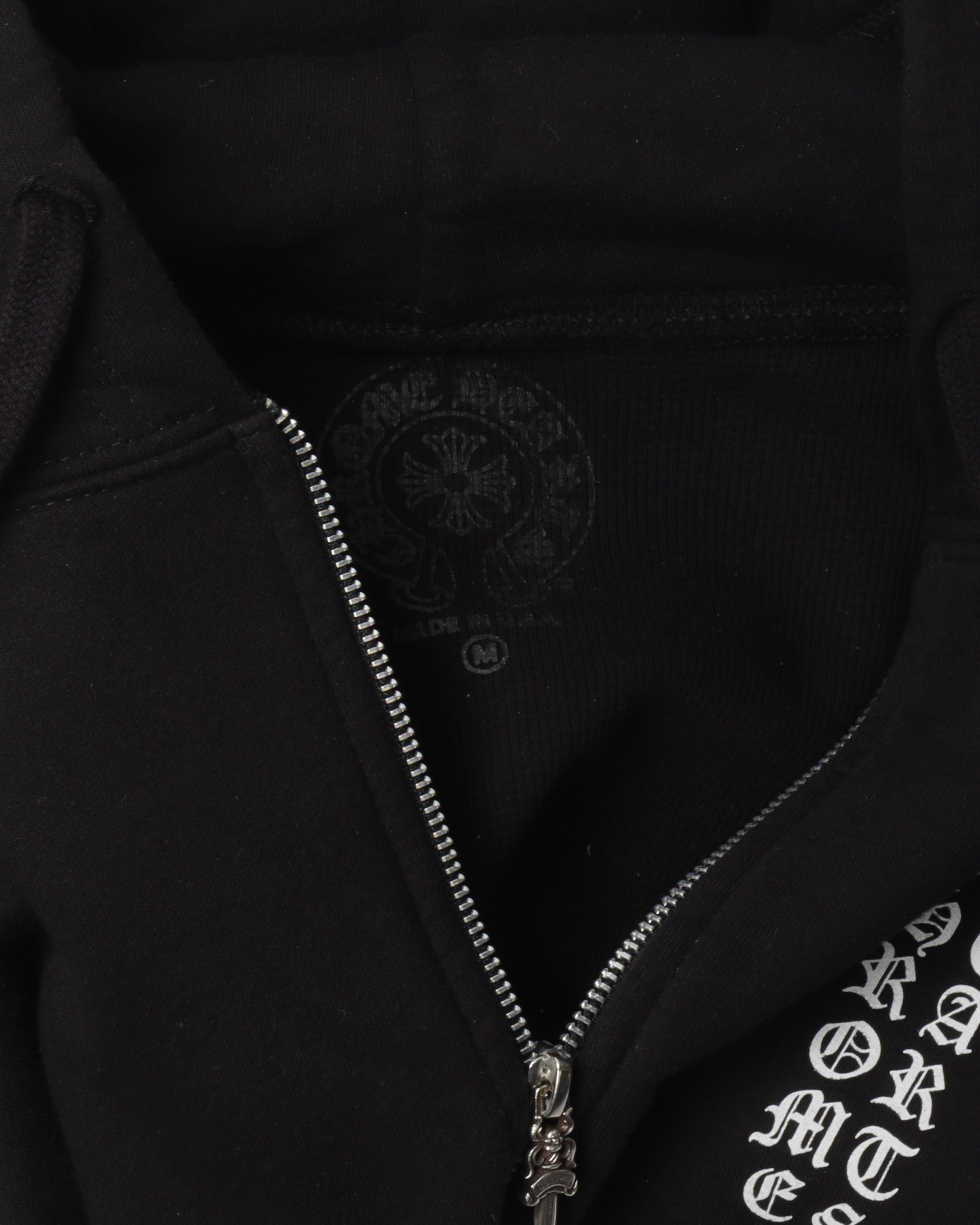 Chrome Hearts Eye Chart Logo Thermal Zip Up Hoodie Chrome Hearts Eye Chart Zip.up