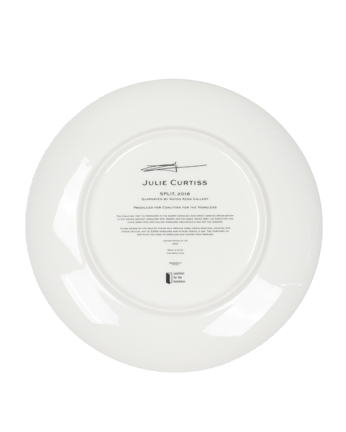 'SPLIT', 2018 Coalition for the Homeless Plate