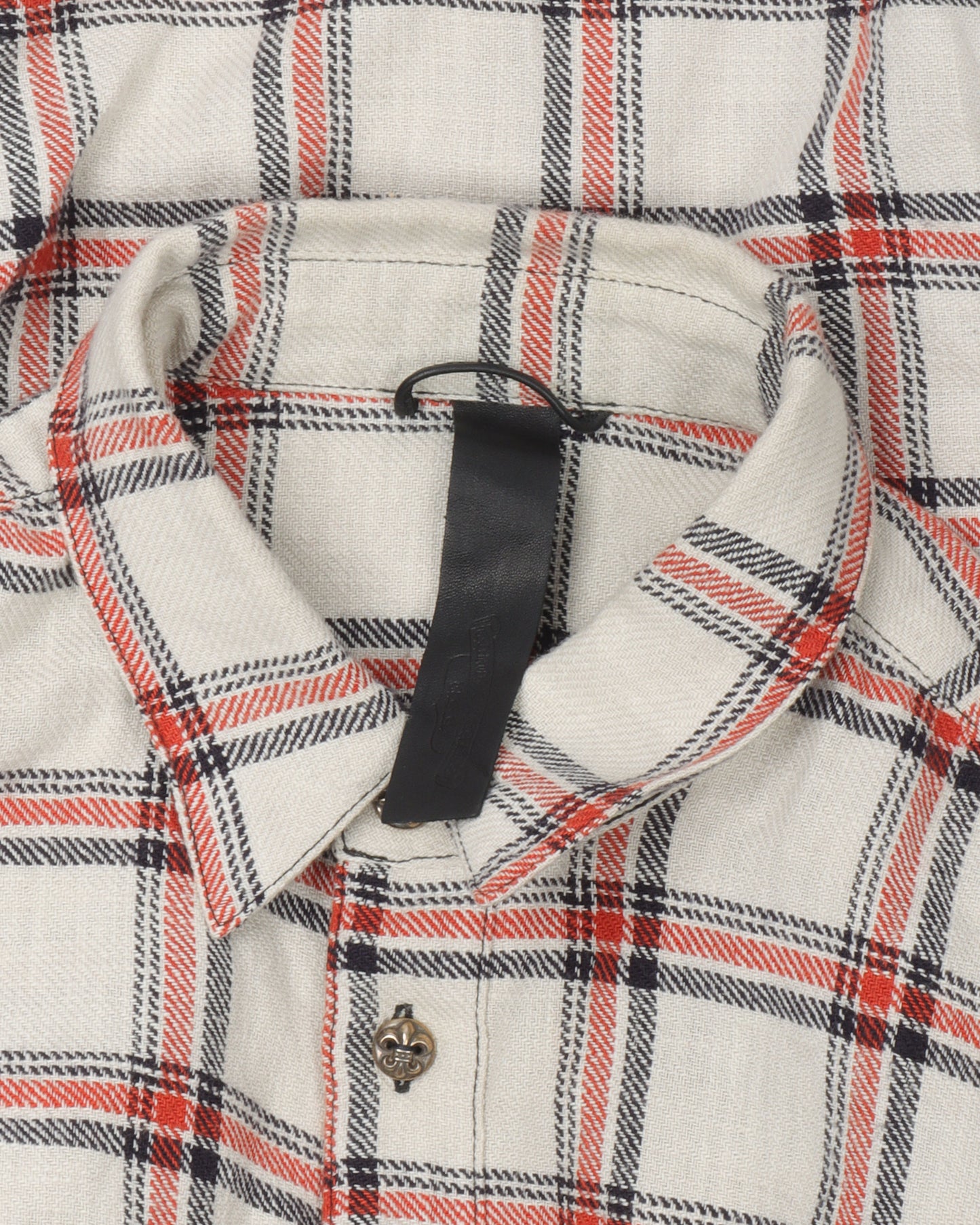 Fleur De Lis Cross Patch Flannel Shirt