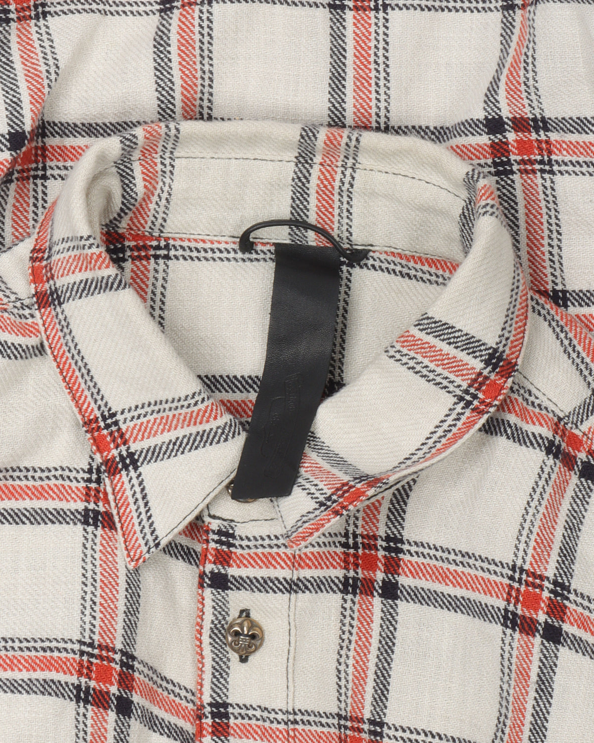 Fleur De Lis Cross Patch Flannel Shirt