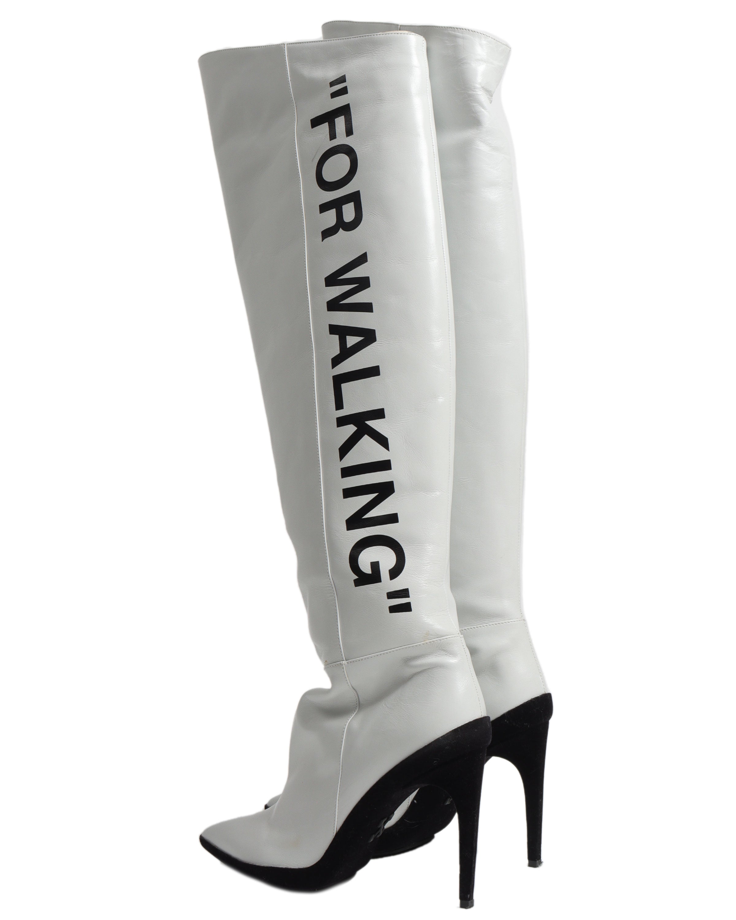 "FOR WALKING" Knee-High Leather Boots