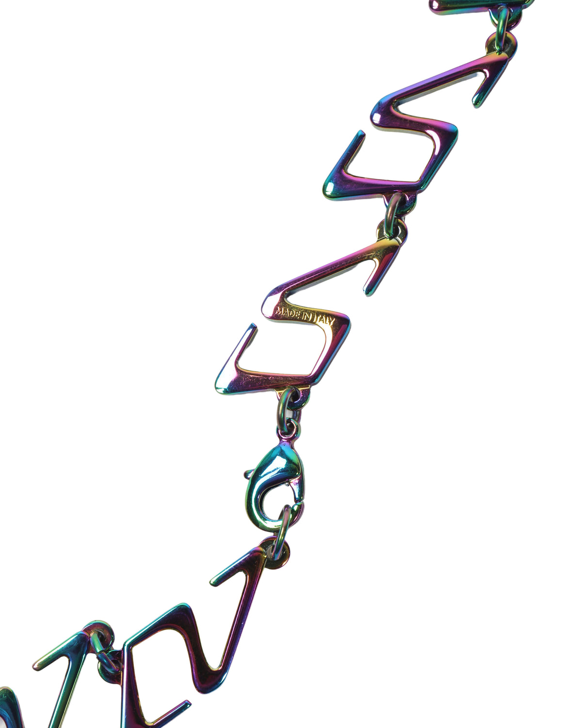 Iridescent "LV" Necklace