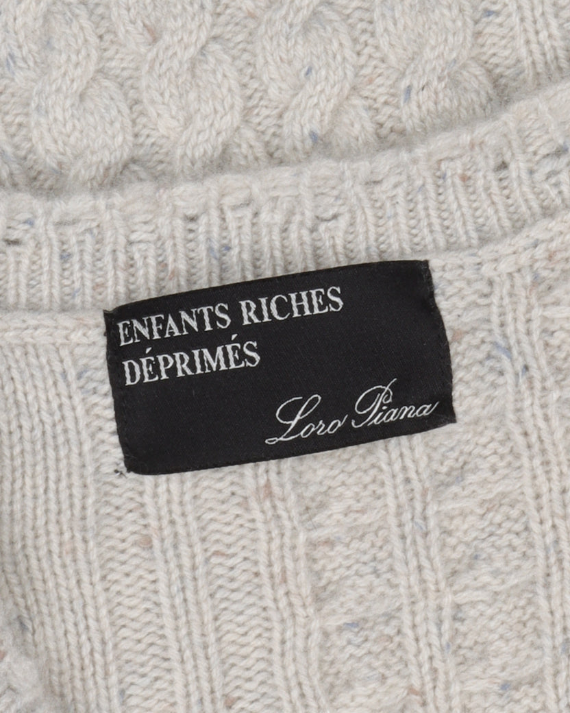 Loro Piana Asymmetrical Cashmere Patch Sweater
