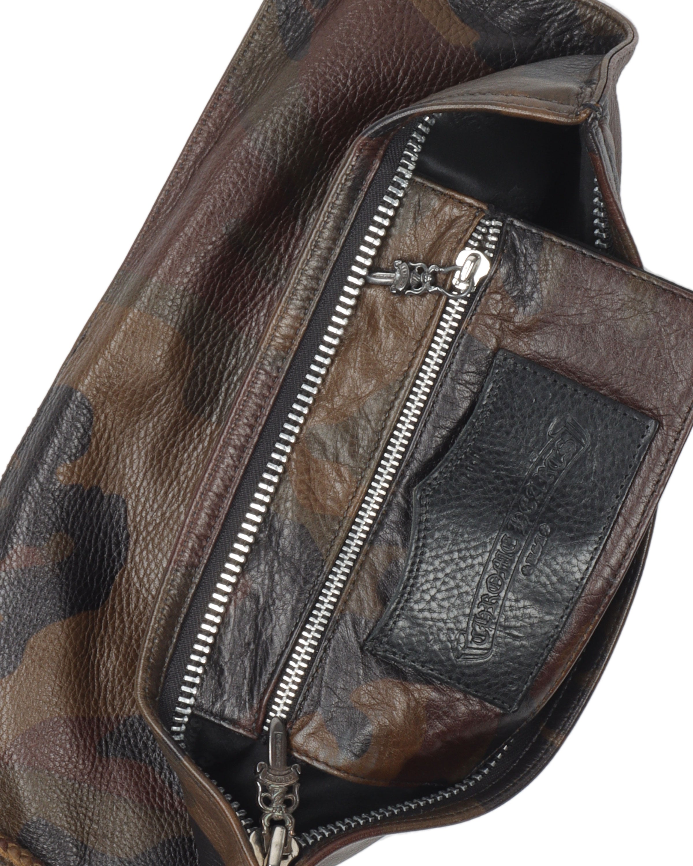 "Fleur" Camouflage Leather Pouch