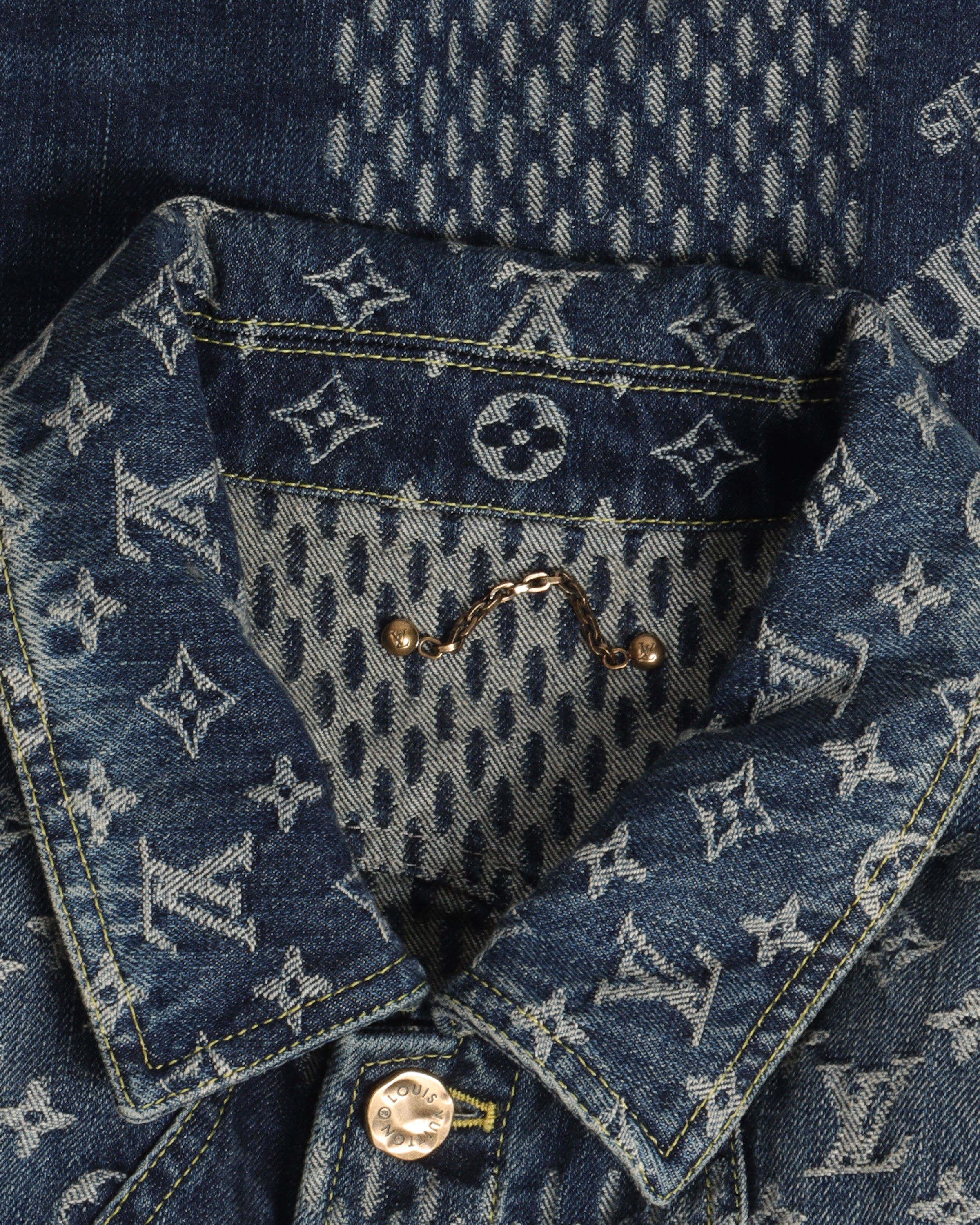 Louis Vuitton Men's Nigo Button Shirt Jacket Giant Damier Waves