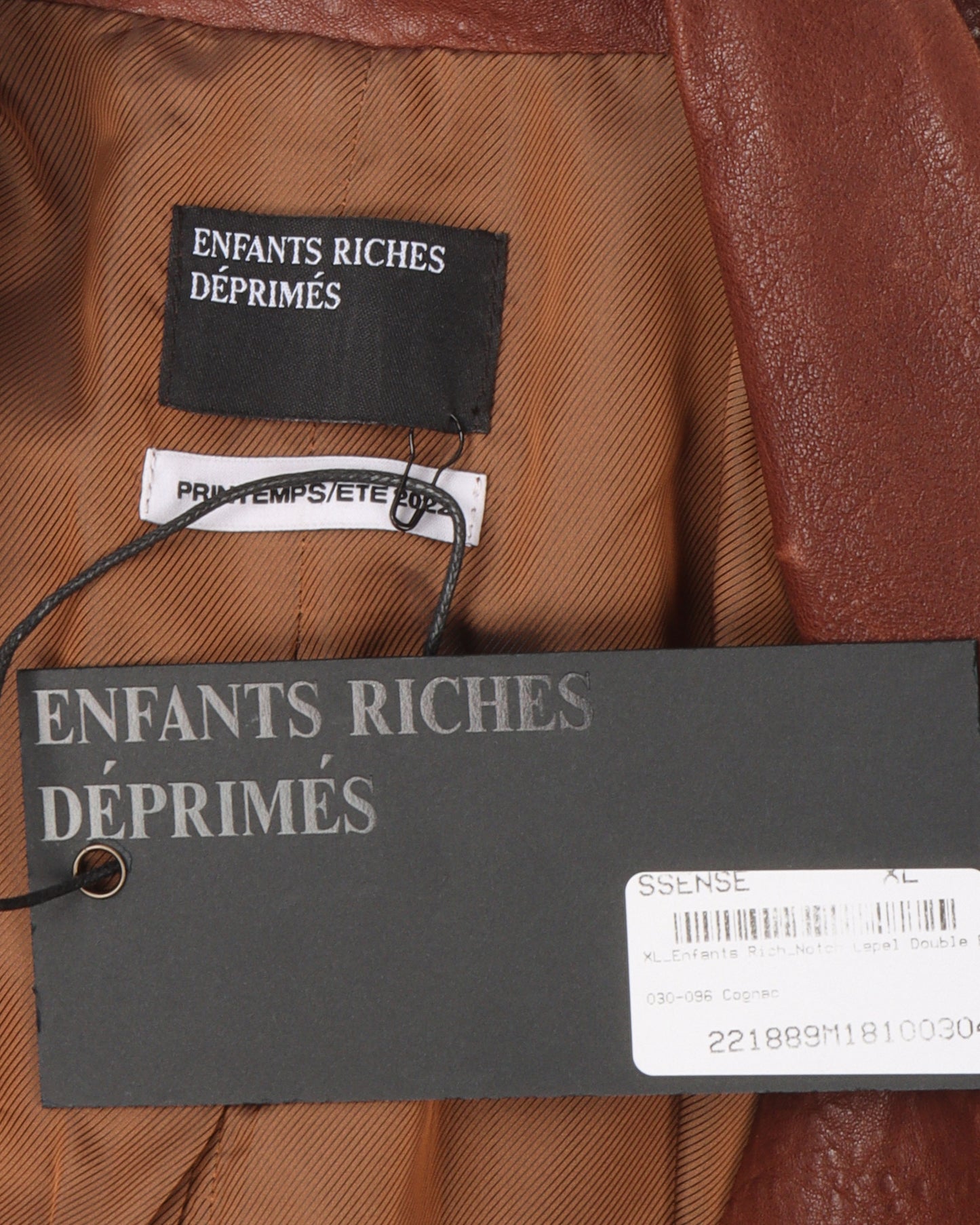 Lamb Leather Double Breasted Blazer