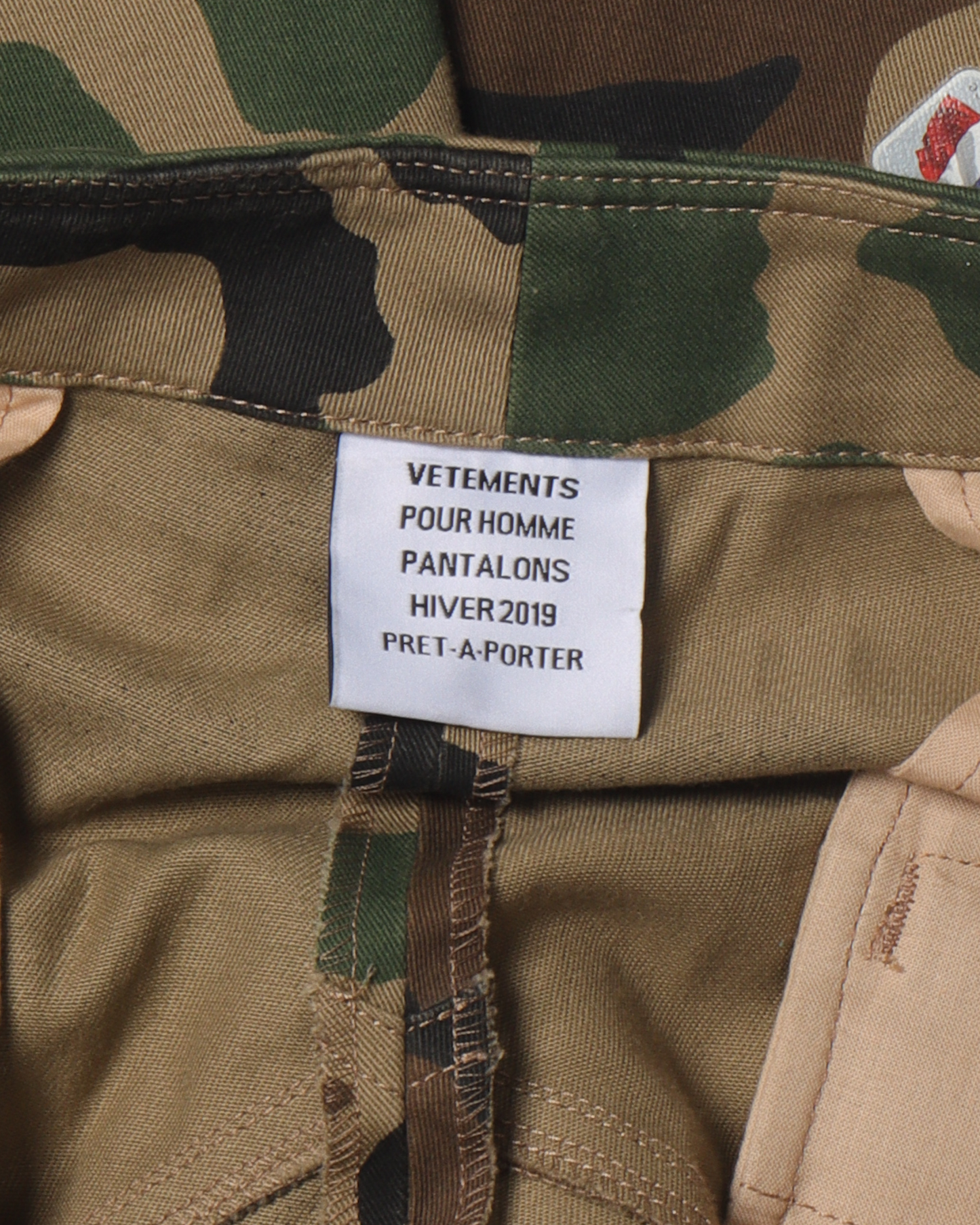 FW18 Camouflage Sticker Cargo Pants