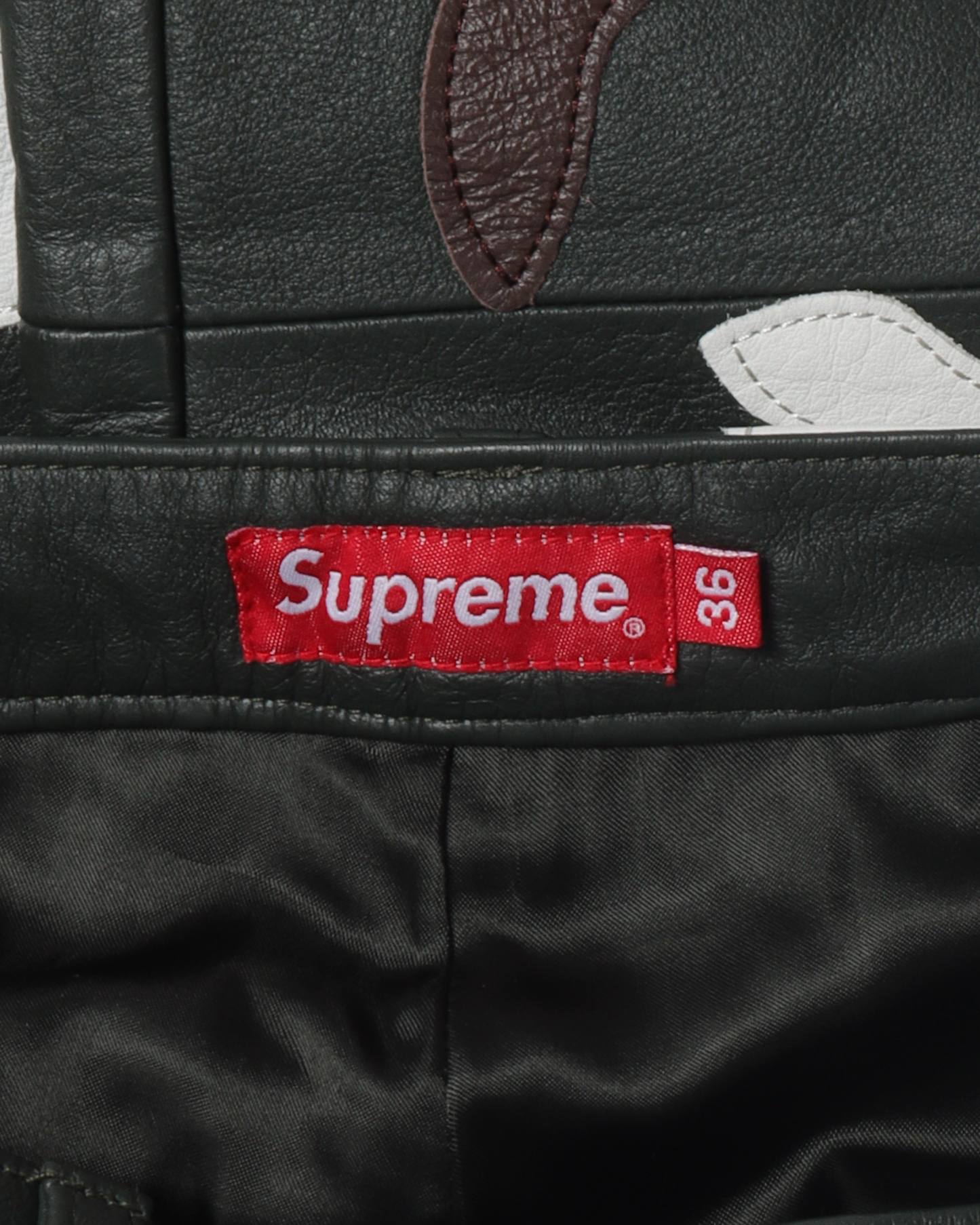 AW19 Camouflage Leather 5-Pocket Pants