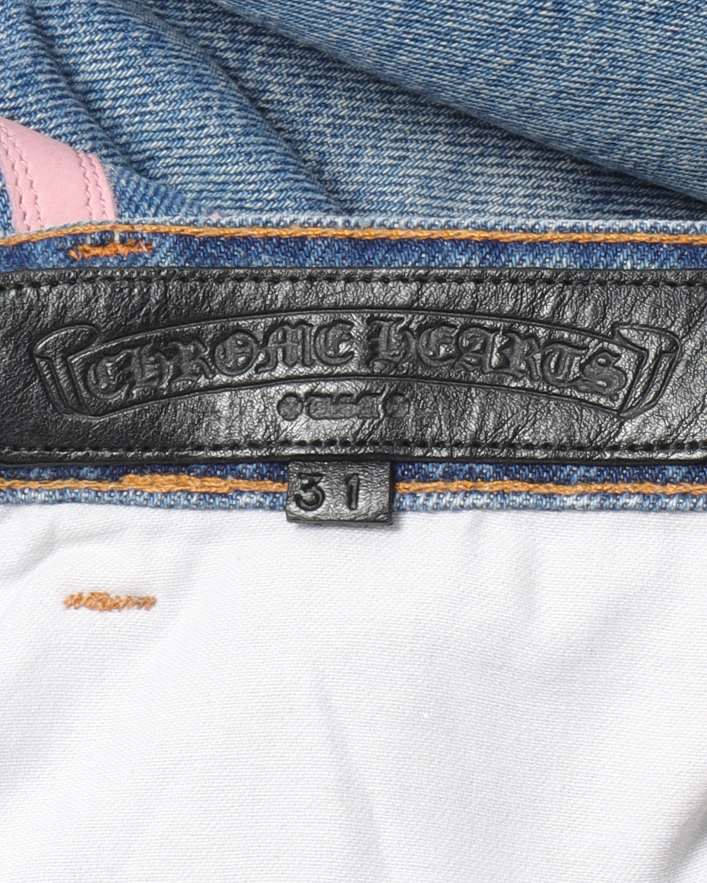 Levi Pink And Blue Cross Jeans