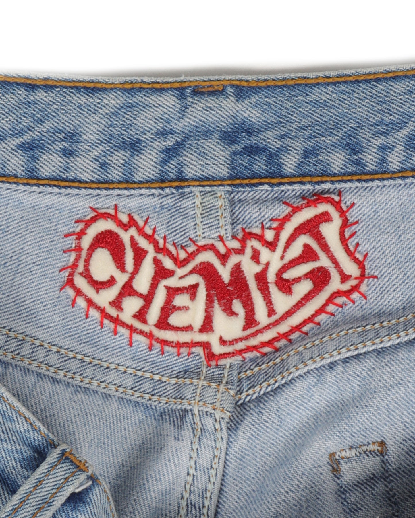 Distressed Star Patch Jeans