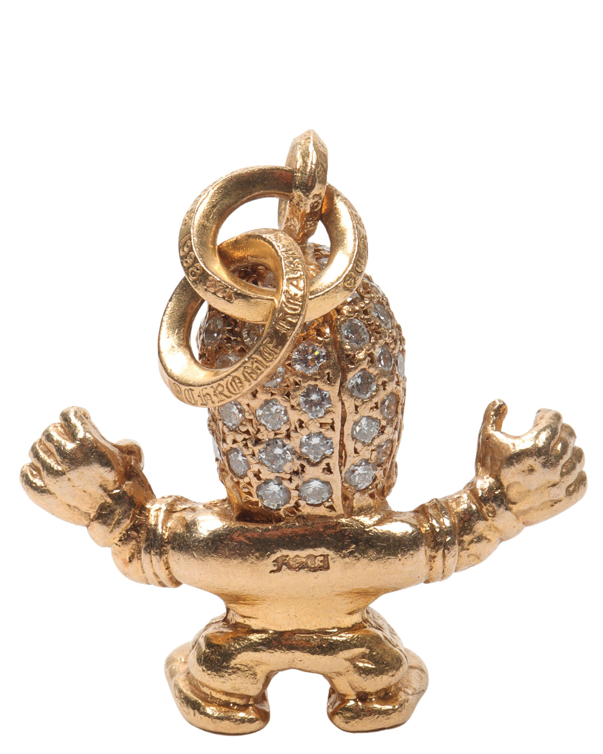 "Harris Teeter" 22k Yellow Gold & Diamond Foti Pendant