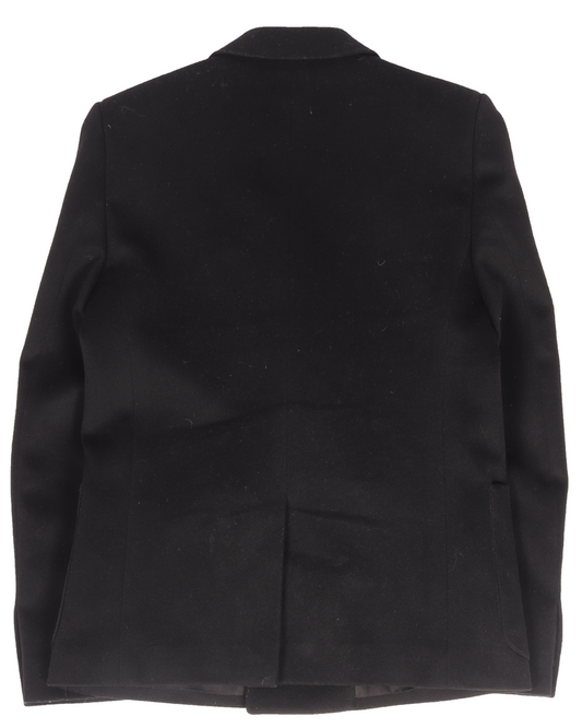 Double-Breasted Wool Tuxedo Blazer