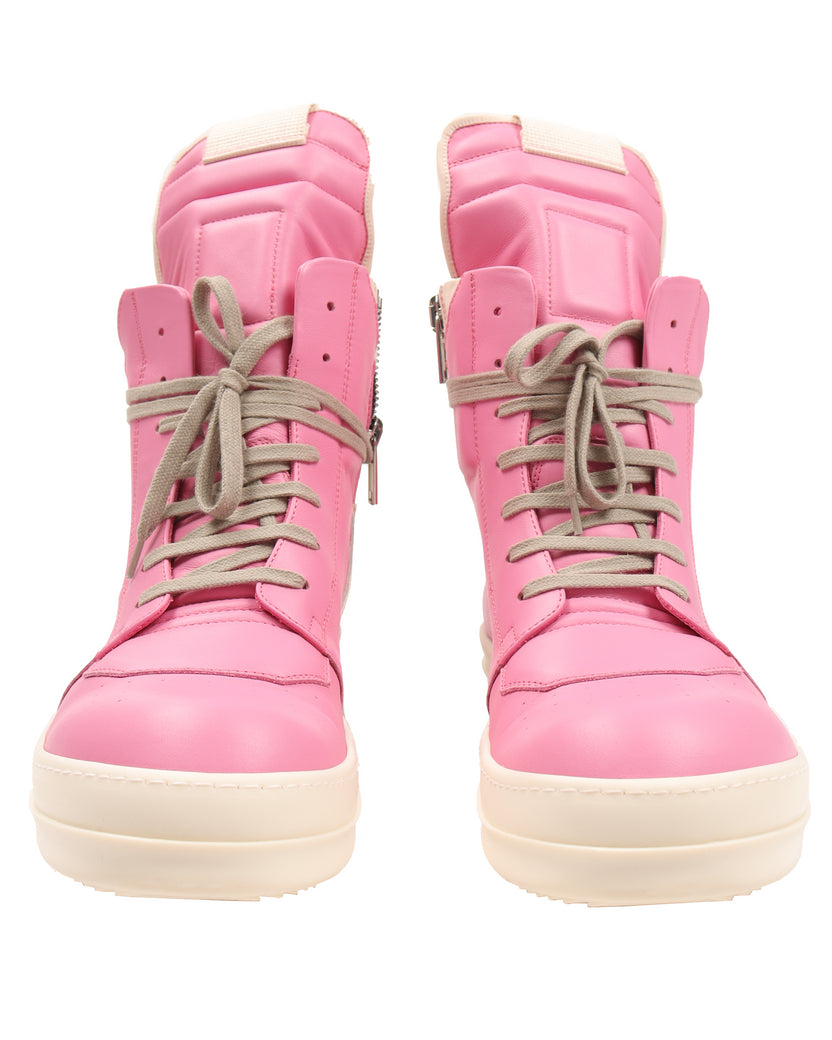 Pink & Off-White Geobasket High Sneakers