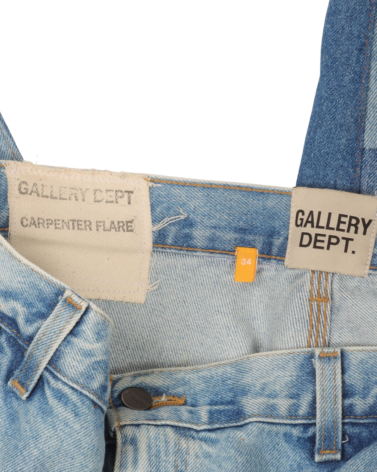 Paint Splattered Flare Carpenter Pants