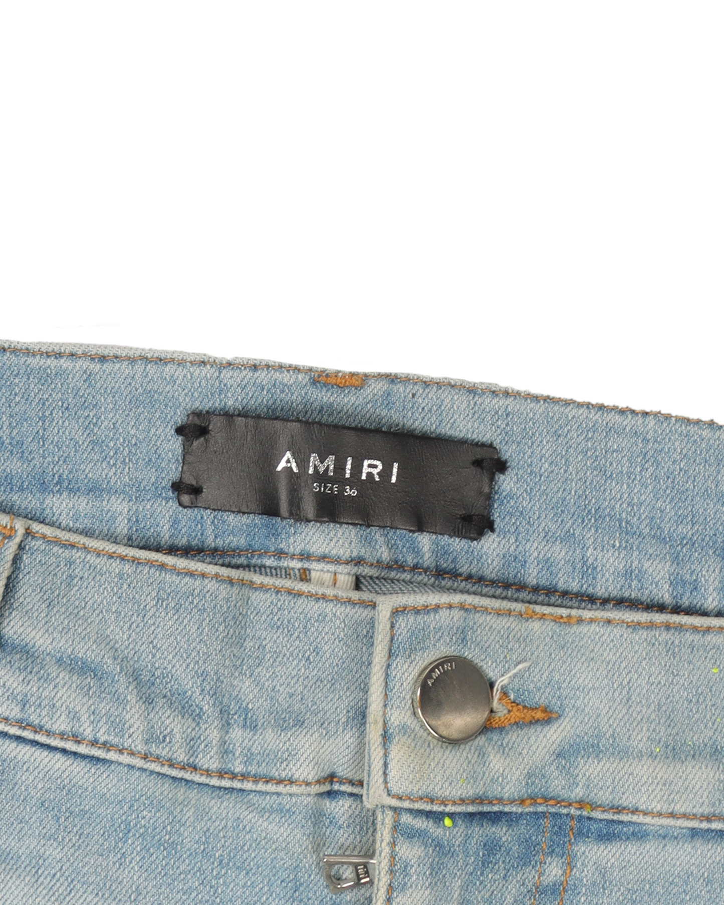 Distressed Track Denim