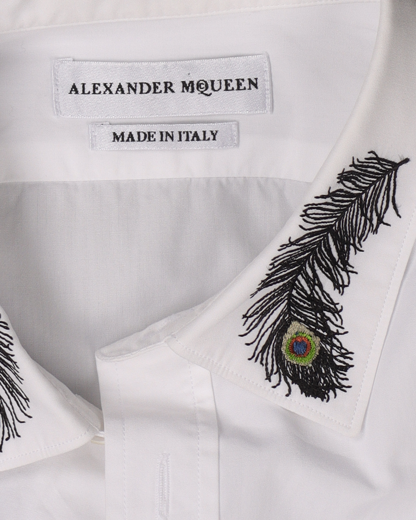 Peacock Feather Collared Shirt