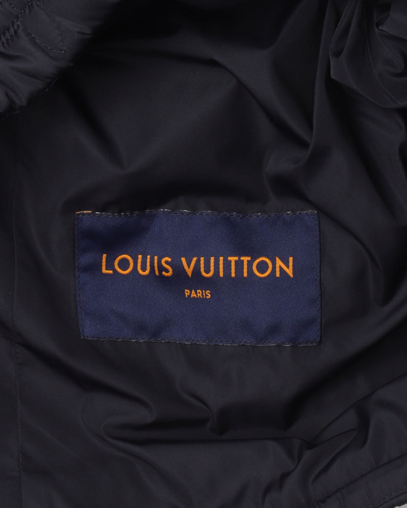 LV Black Puffer Coat Logo Printed  Black puffer coat, Louis vuitton men,  Black puffer