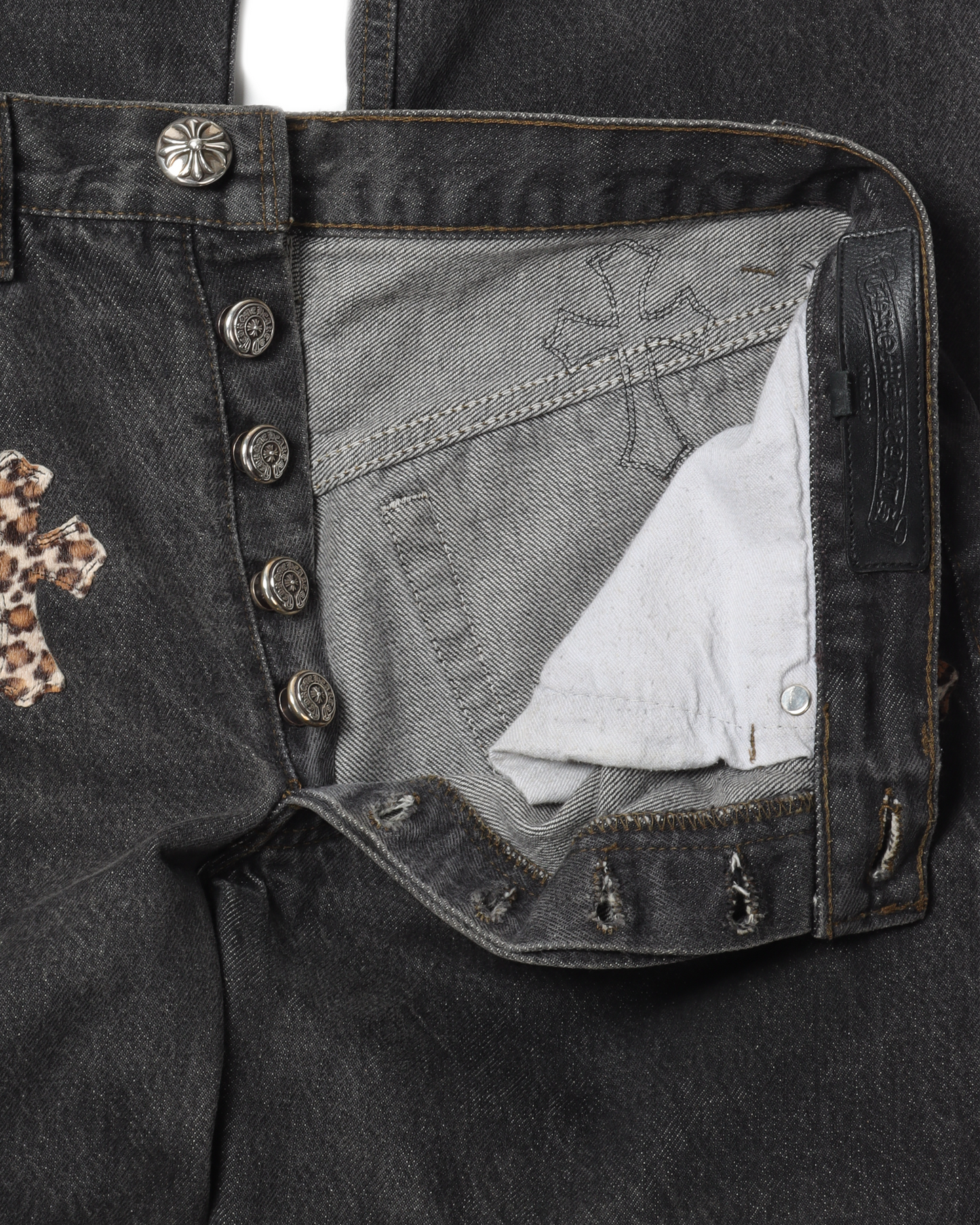 Black Jeans Leopard Crosses