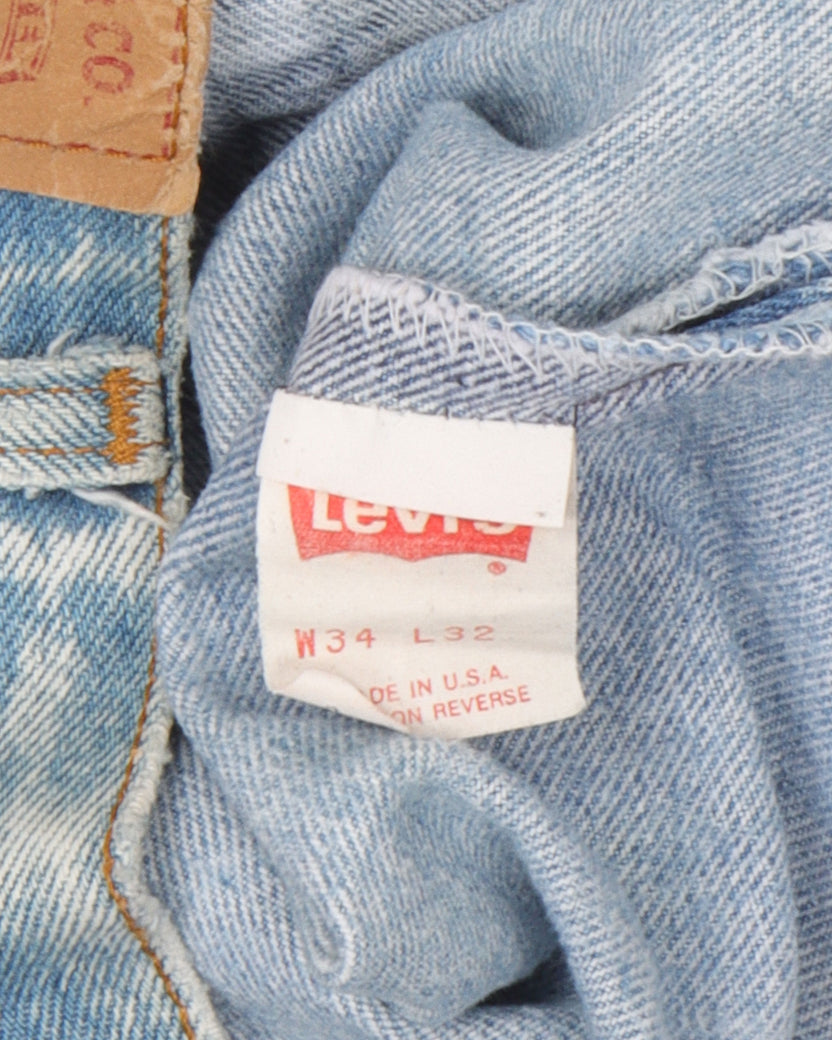 Released Hem Levi's 501 Acid Wash Jeans