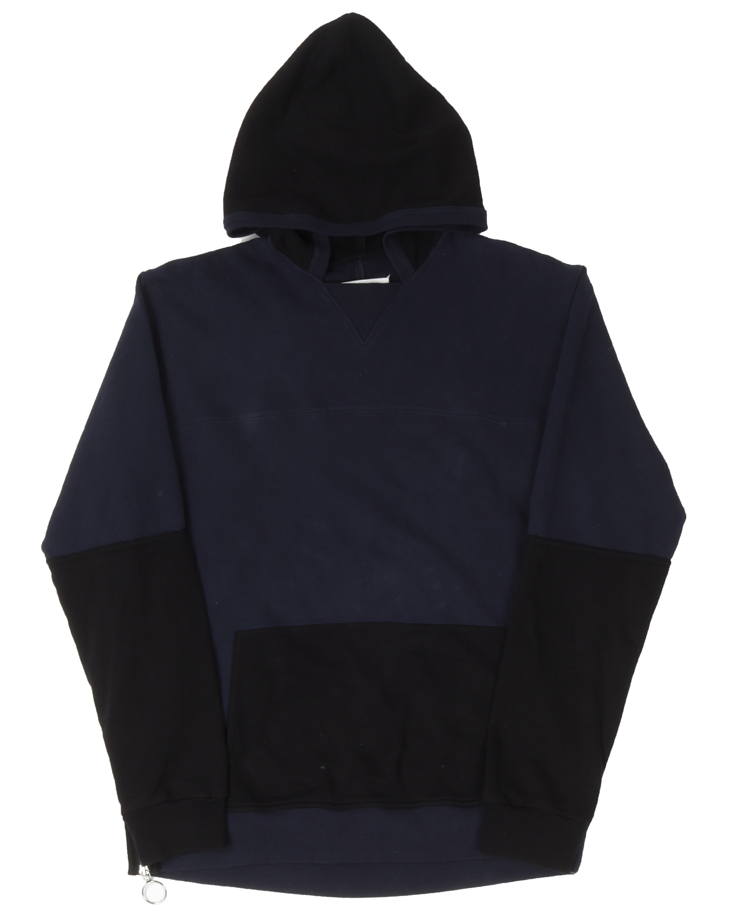 Two Tone Side Zip Up Hoodie