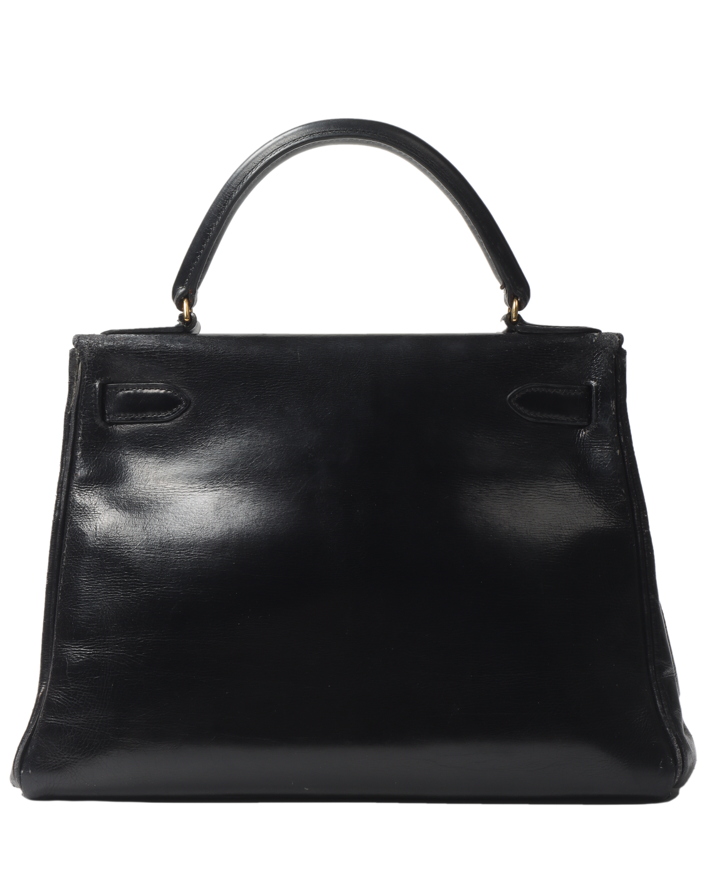 Hermès Hermes vintage bag, Kelly Sport Model, 1985. Black Leather  ref.156595 - Joli Closet