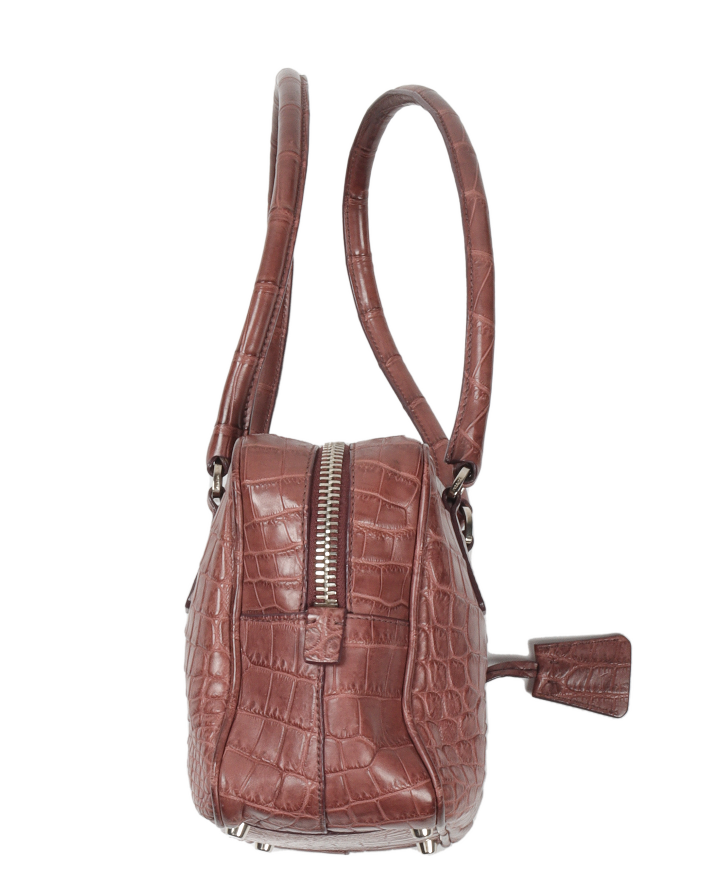 Vintage Embossed Crocodile Effect Bag