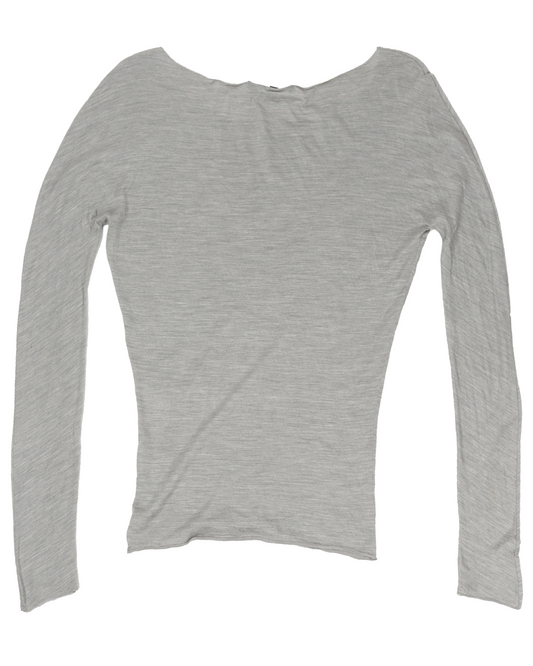 Tom Ford Era Wide-Shoulder Silk Long Sleeve