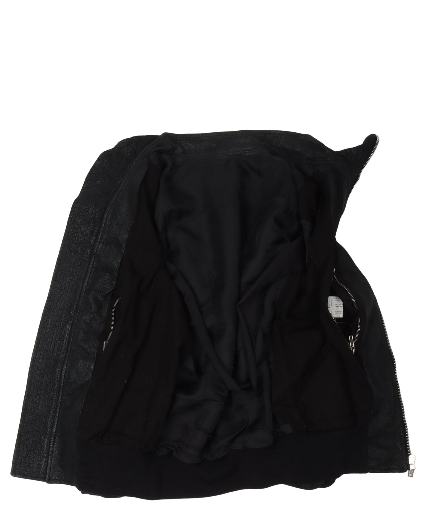 Blistered Lamb Leather Mollino Bomber Jacket