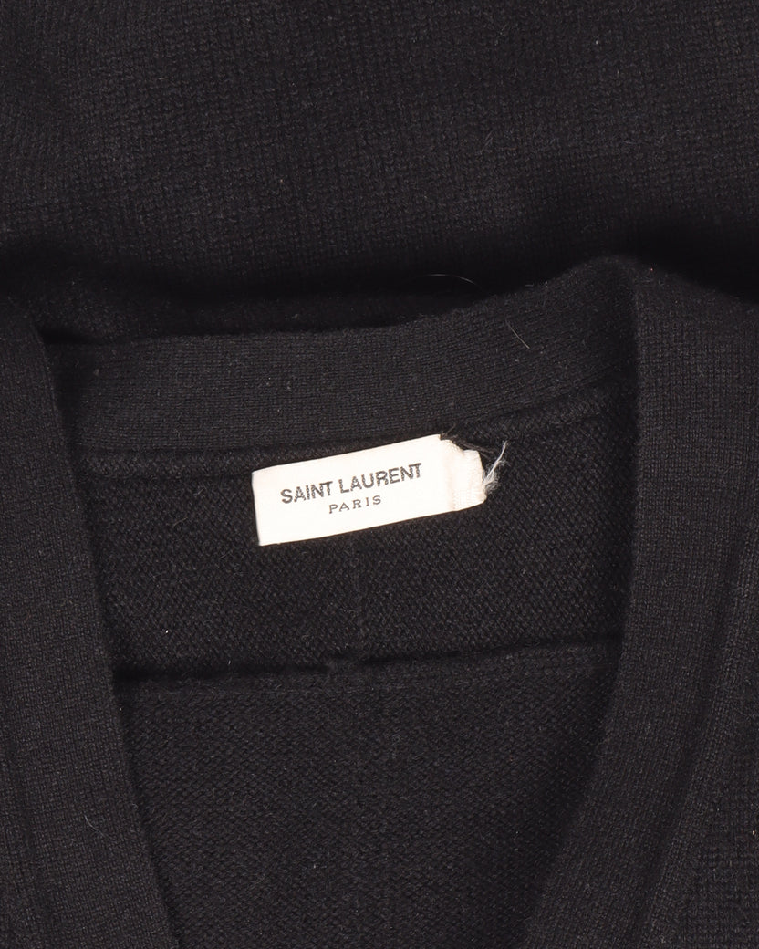 FW13 Cashmere Elbow-Pad Cardigan Sweater