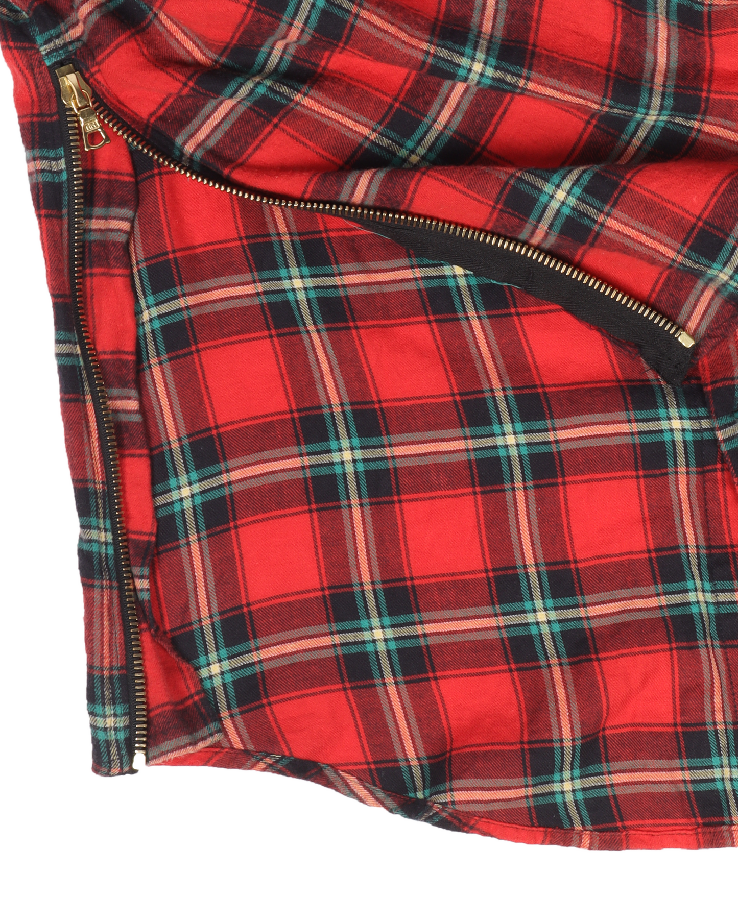 Cut Sleeve Flannel Shirt