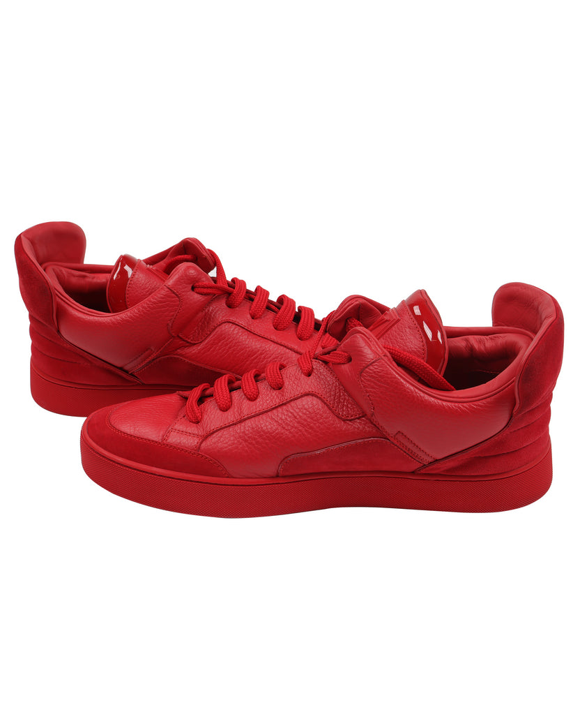 Louis Vuitton X Kanye West Laced Sneakers - Red