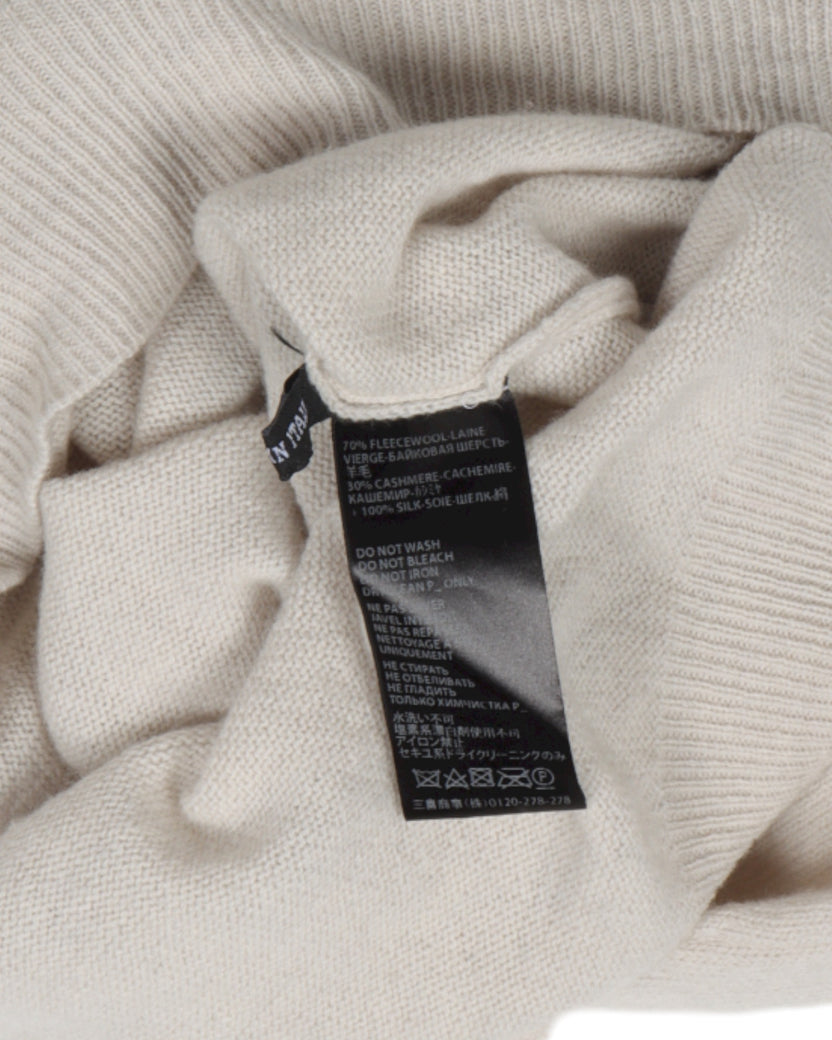 Wool Blend Silk-Lined Sweater