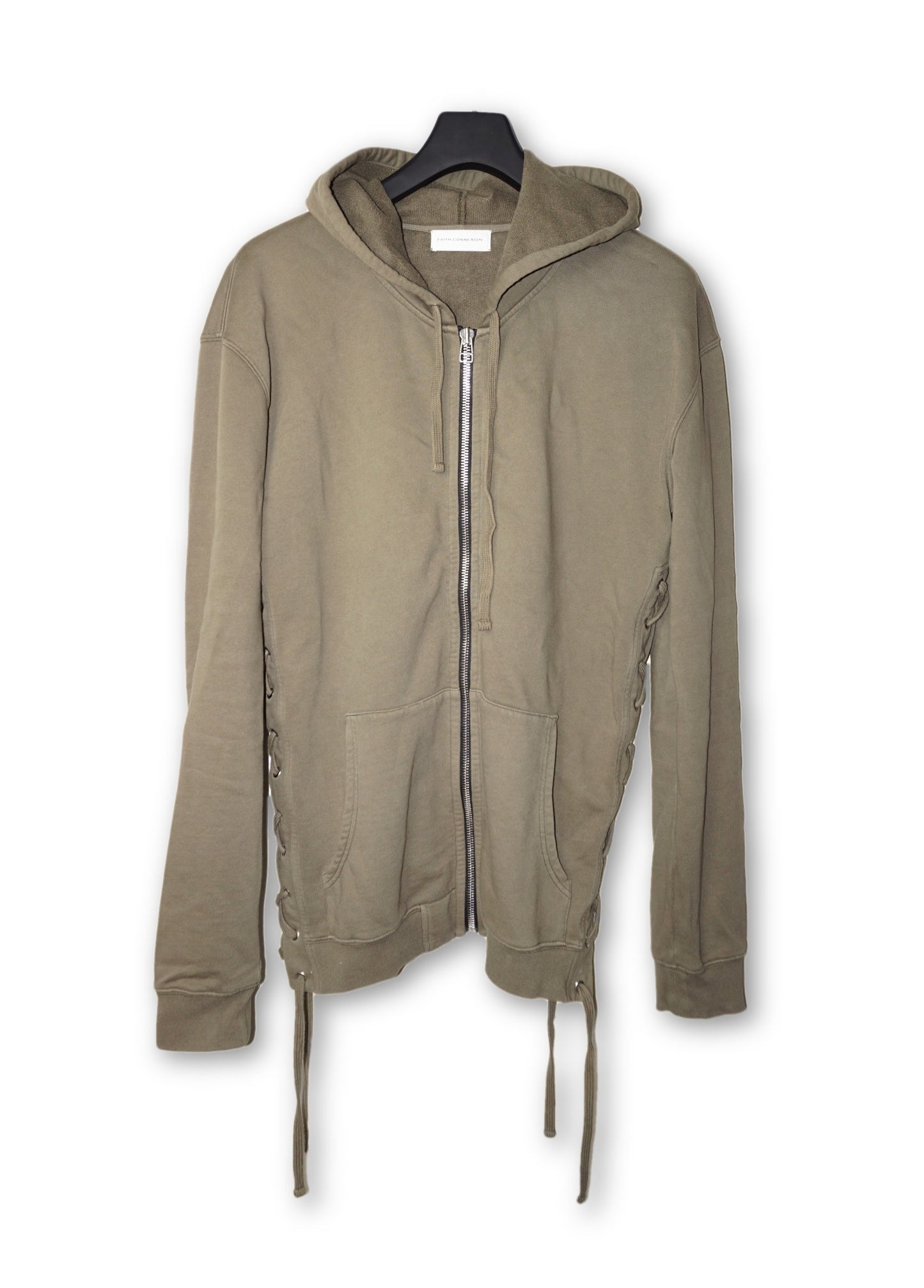 Army Green Zip Up Hoodie