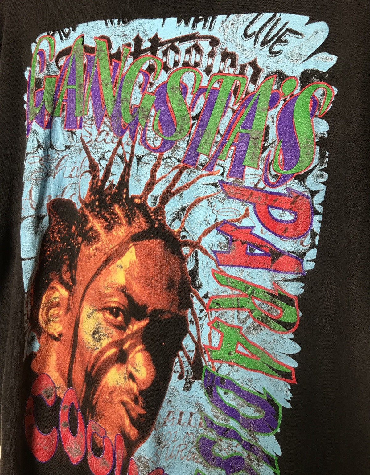 Vintage Coolio Gangstas Paradise Too Hot Hip Hop T-Shirt
