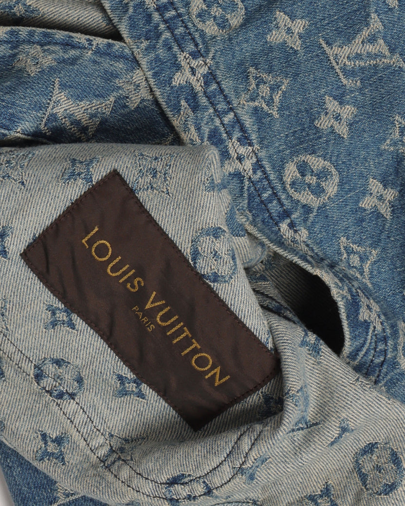 Louis Vuitton Supreme Jacquard Denim Trucker Jacket Monogram