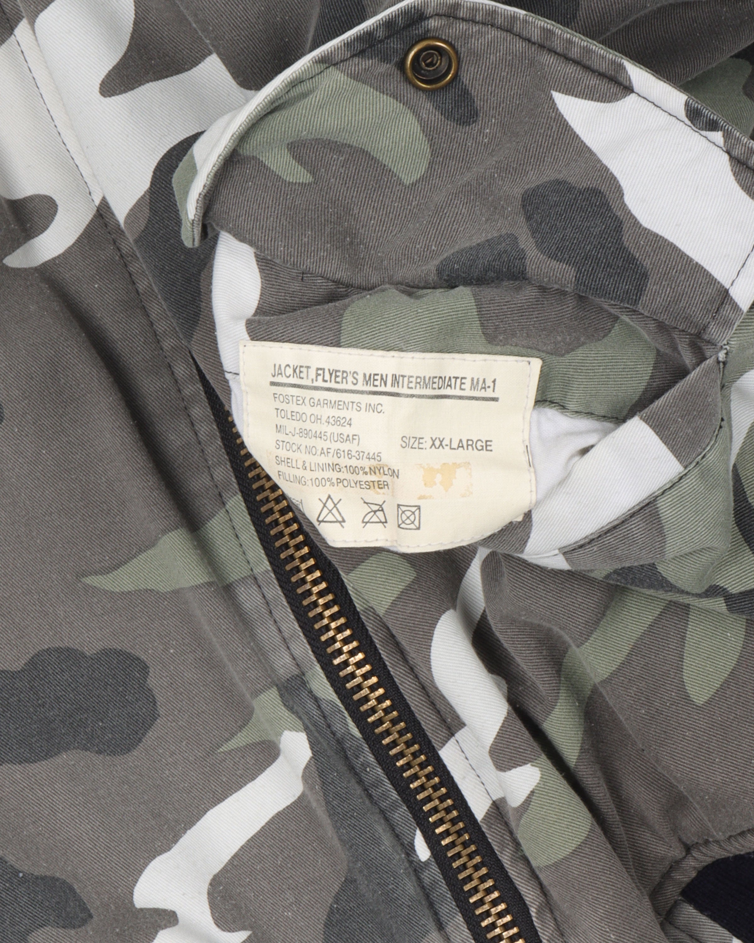 AW01/02 Riot Riot Riot Camouflage Bomber Jacket