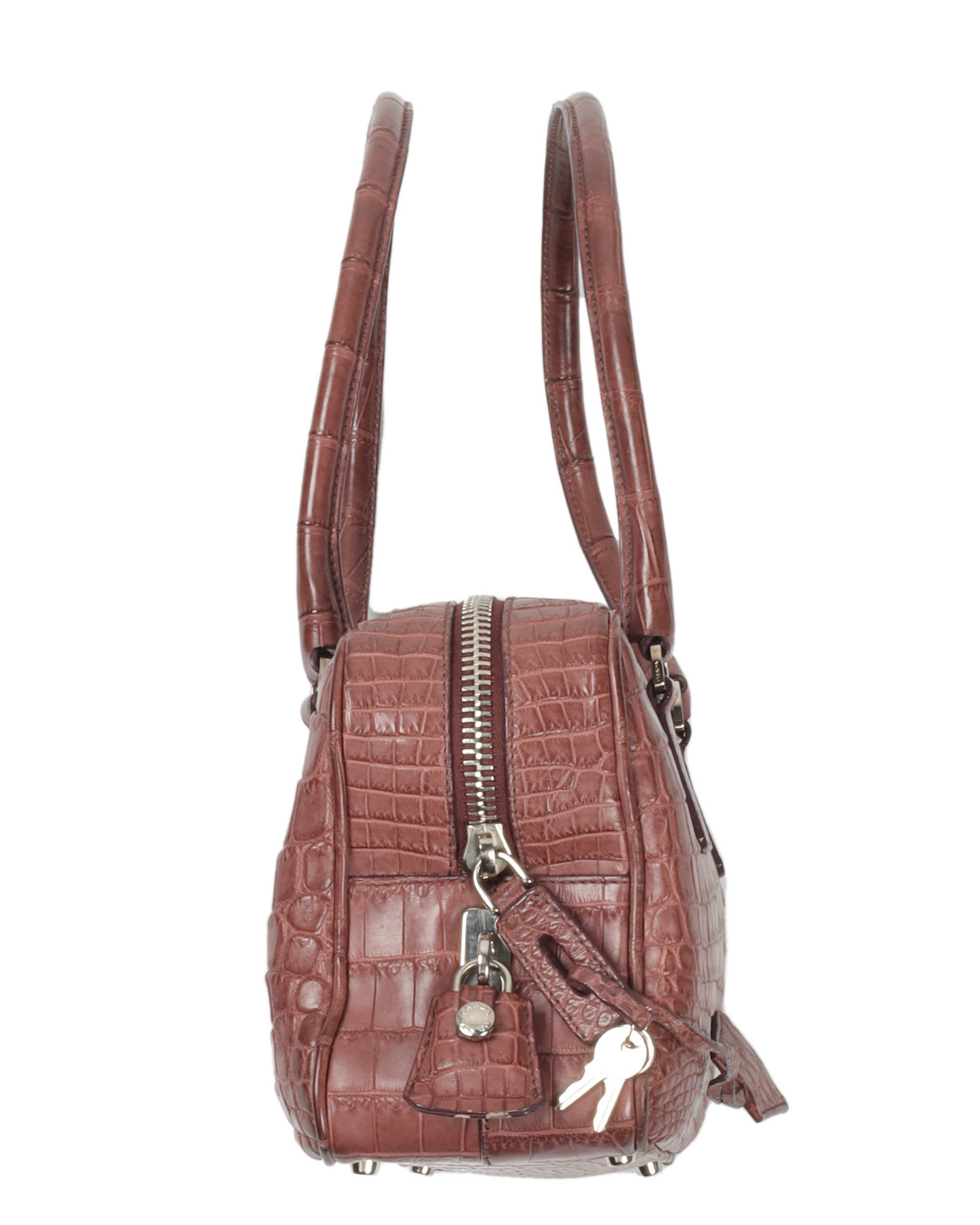 Vintage Embossed Crocodile Effect Bag