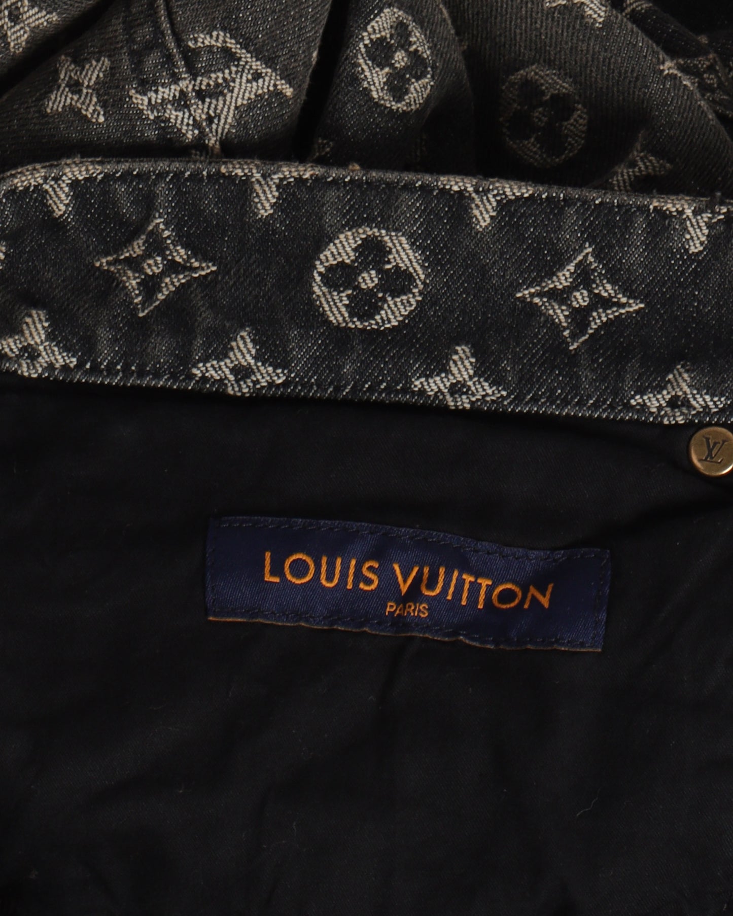 FW22 Distressed Baggy Monogram Jeans
