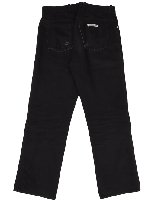 Fleur De Lis Black Denim Jeans