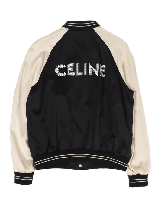 Studded-Logo Varsity Jacket
