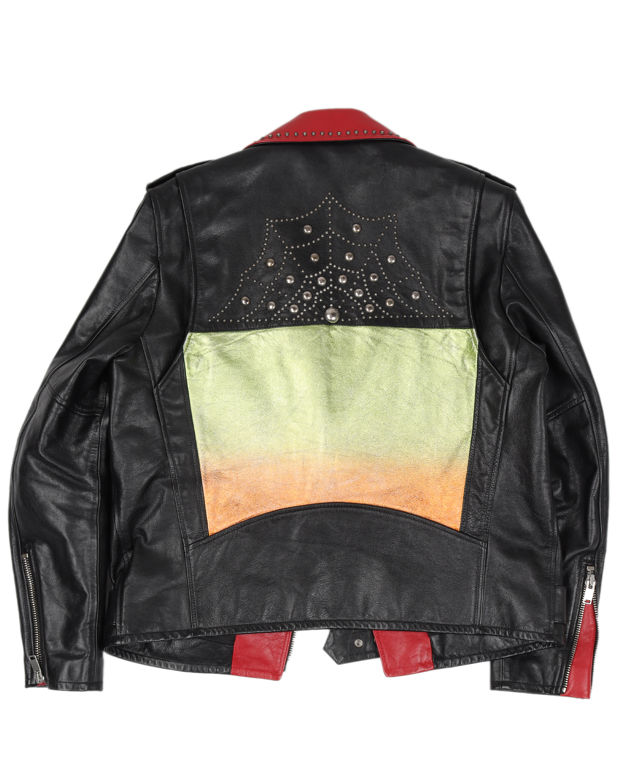 SS15 Motorcycle Degrade Sunset Leather Jacket