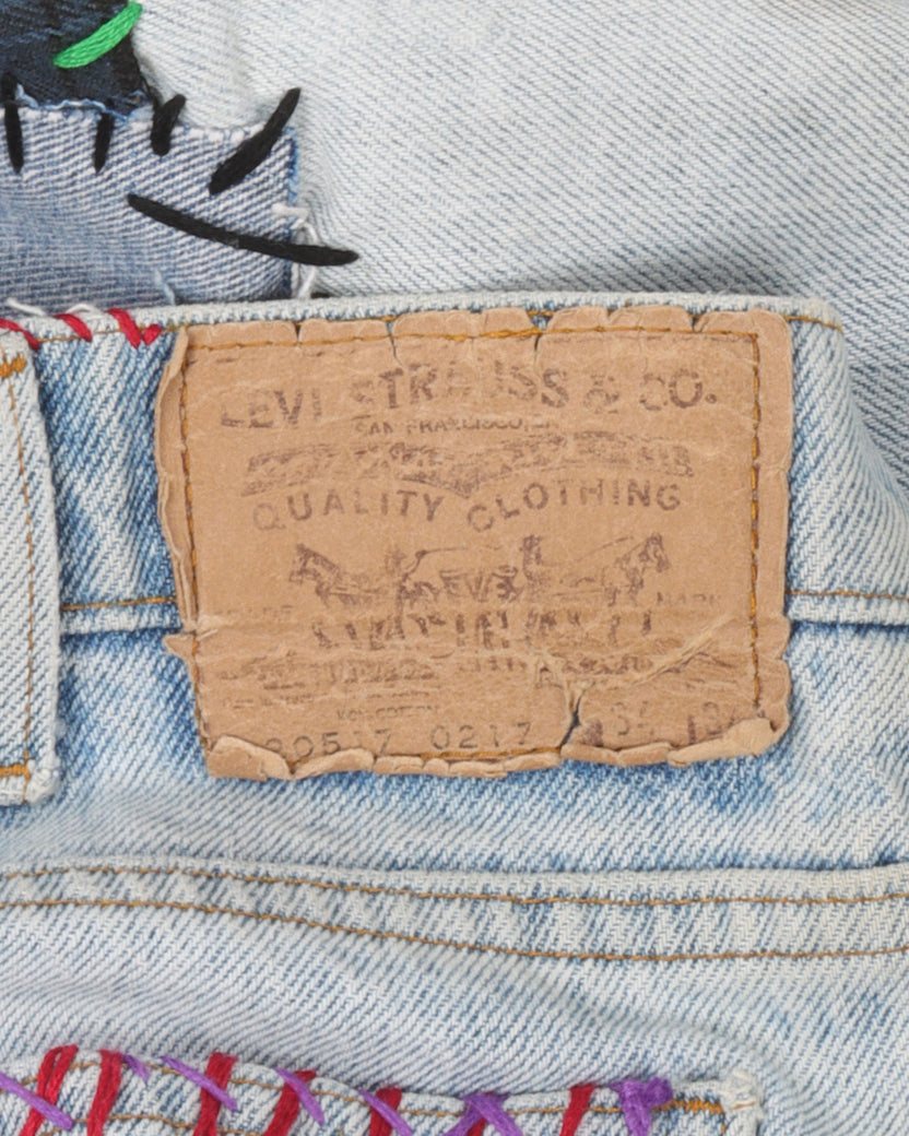 Ian Jeffrey Custom Patchwork Flared Levi's 517 Jeans