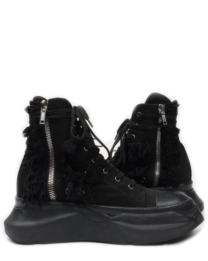 Rick Owens Drkshdw Distressed High Abstract Sole Ramones