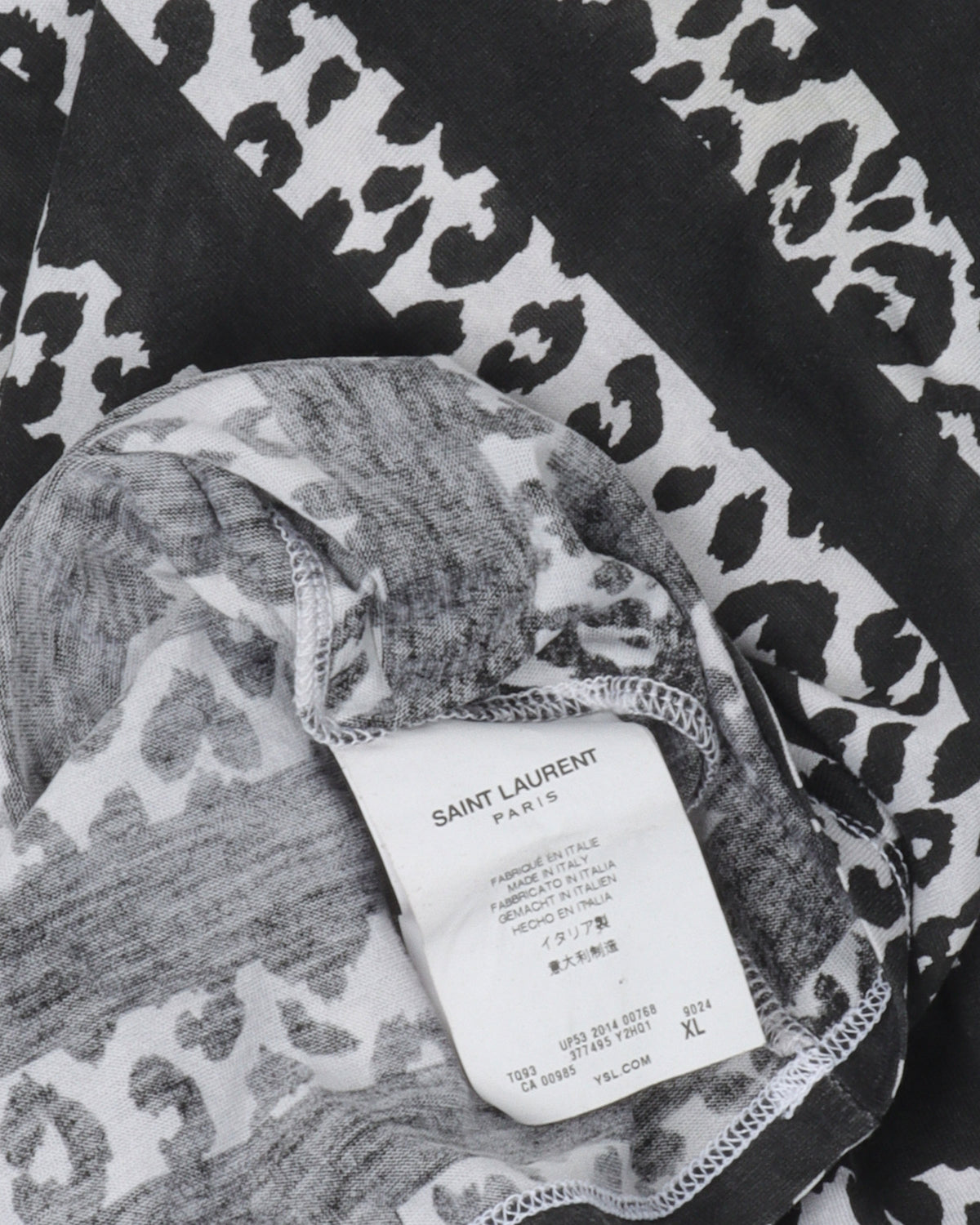 Striped Cheetah Print T-Shirt