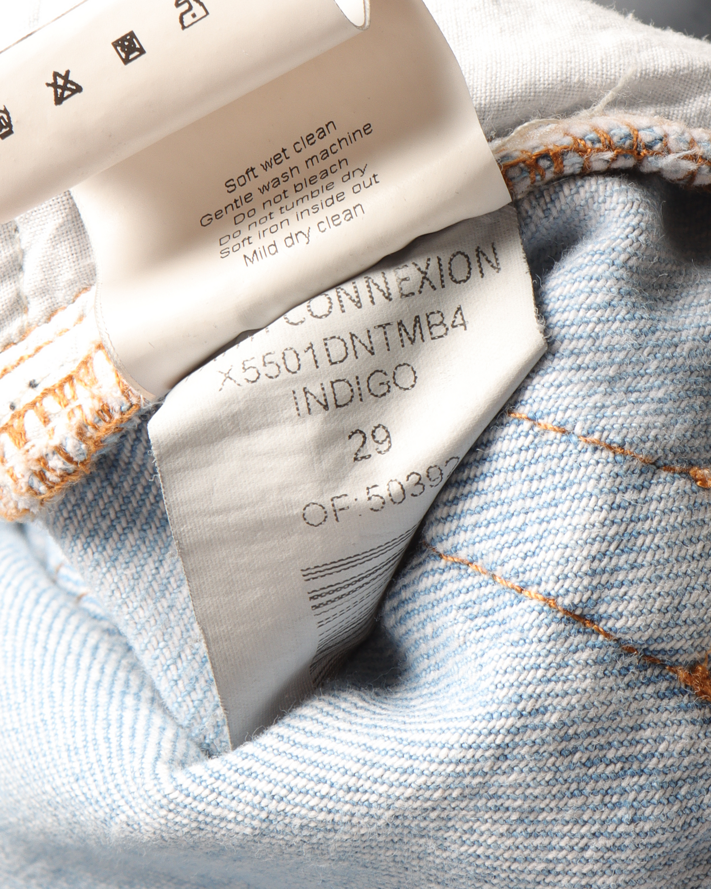 Graffiti Print Ringed Denim