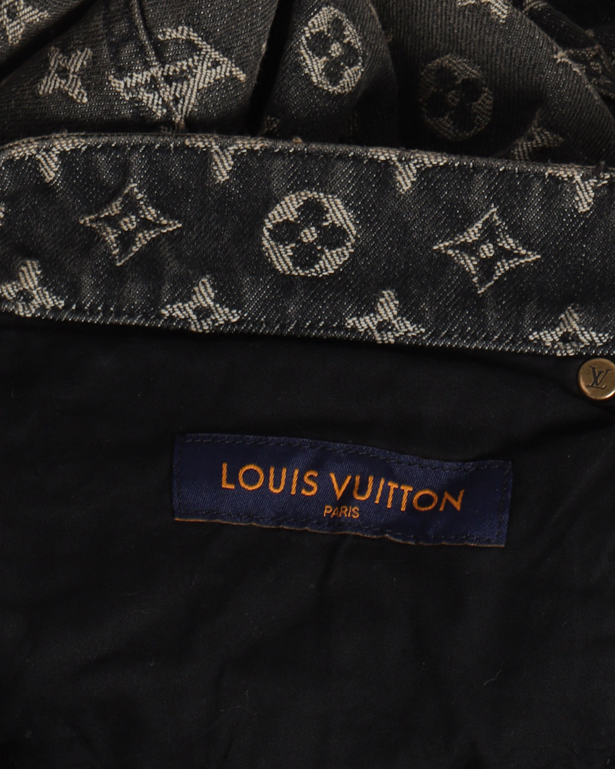 FW22 Distressed Baggy Monogram Jeans