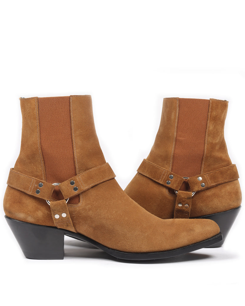Suede Harness Chelsea Boots