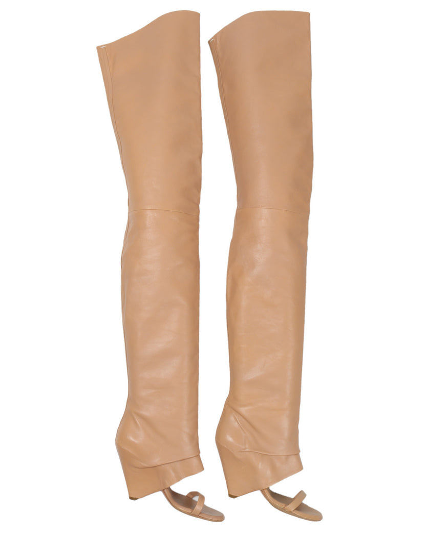 SS08 Leather Thigh High Boots