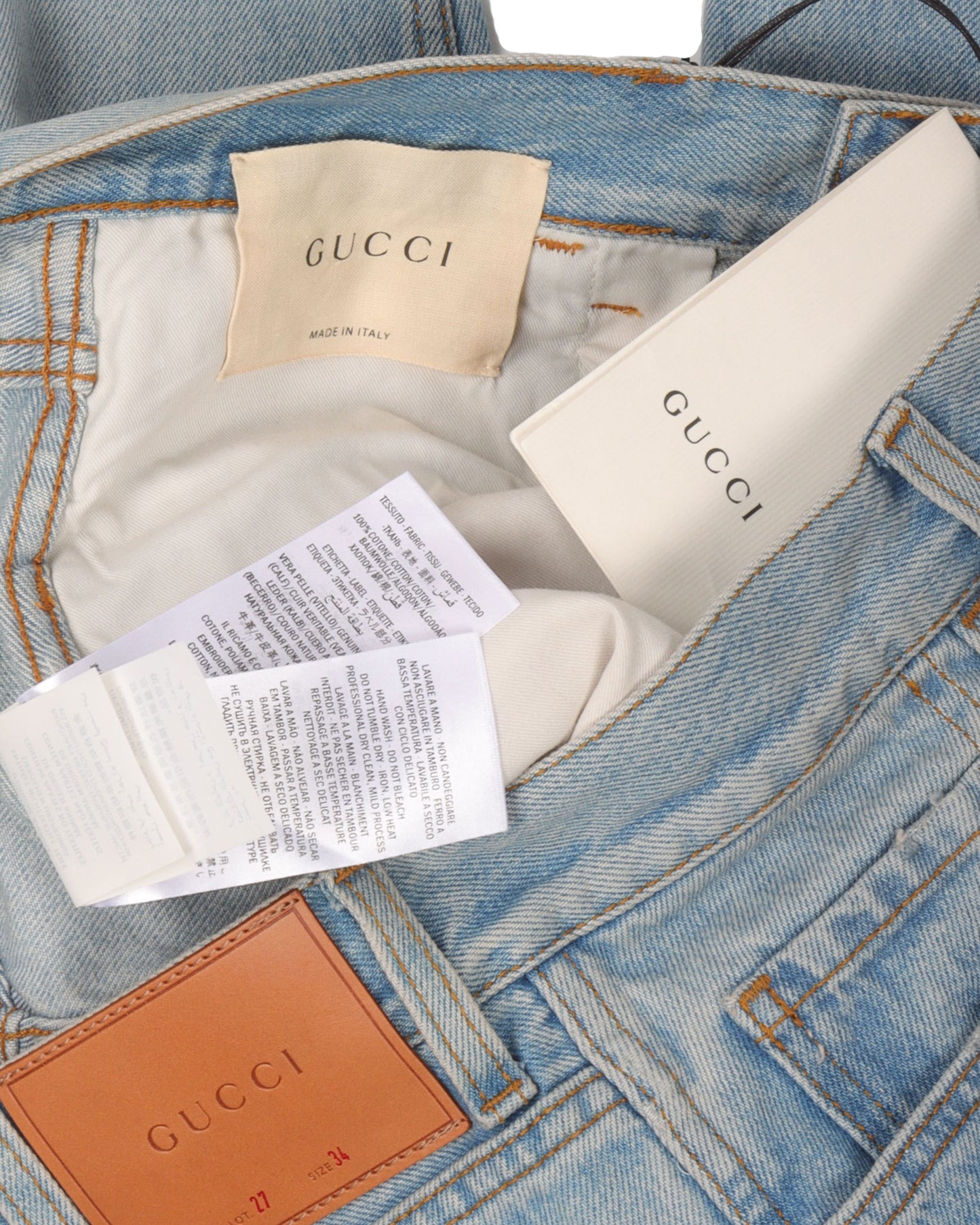 Light Wash Embroidered Jeans